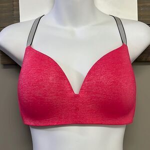 Victoria’s Secret Heather Pink, Black, Gray Adjustable Strap Convertible Bra-34D